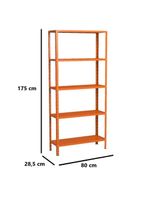 Estante Aço 5 Prateleiras Livros Cozinha Quarto Eaf005