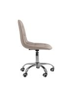 Cadeira Office Eiffel Botonê Ajustável Base Giratória Bege