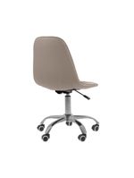 Cadeira Office Eiffel Botonê Ajustável Base Giratória Bege