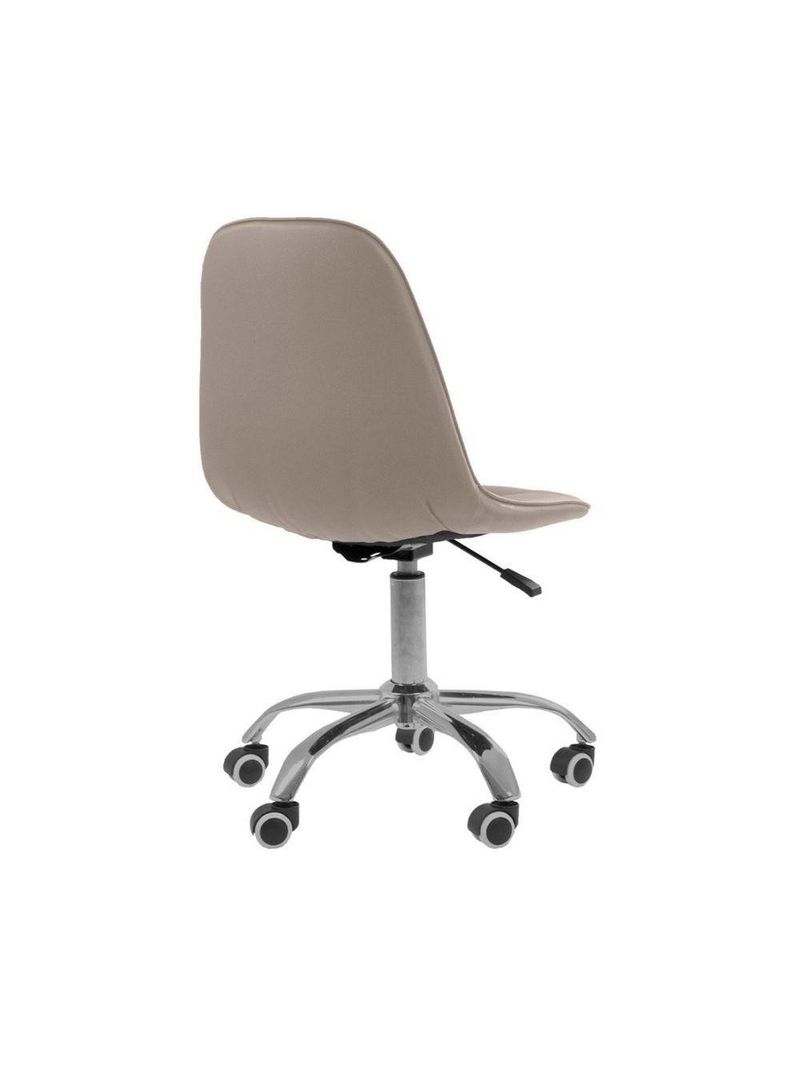 Cadeira Office Eiffel Botonê Ajustável Base Giratória Bege