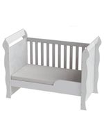 Quarto De Bebê Ariel 4 Portas Com Berço Americano Mirelle Branco Brilho - Carolina