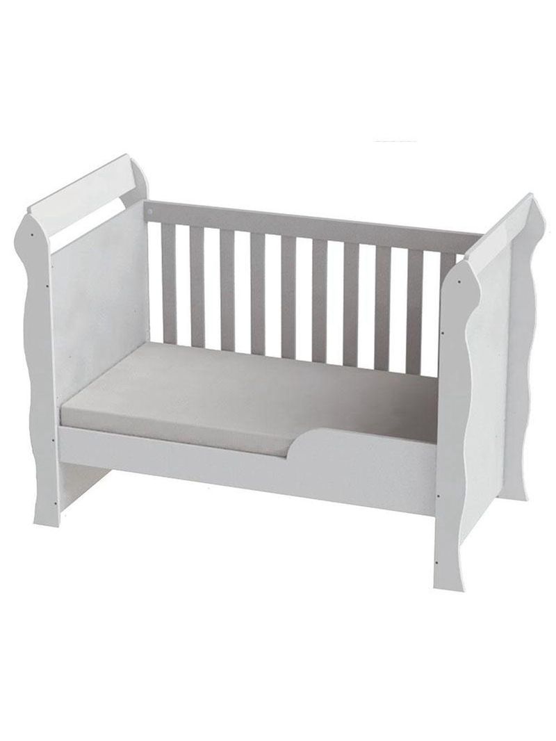 Quarto De Bebê Ariel 4 Portas Com Berço Americano Mirelle Branco Brilho - Carolina