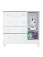 Quarto De Bebê Ariel 4 Portas Com Berço Americano Mirelle Branco Brilho - Carolina