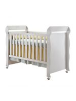 Quarto De Bebê Ariel 4 Portas Com Berço Americano Mirelle Branco Brilho - Carolina