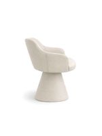 Cadeira De Mesa De Jantar Jade Base Cone Giratória Corano Off White - Nexta Casa