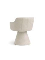Cadeira De Mesa De Jantar Jade Base Cone Giratória Corano Off White - Nexta Casa