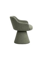 Cadeira De Mesa De Jantar Jade Base Cone Linho Verde - Nexta Casa