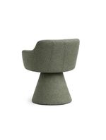 Cadeira De Mesa De Jantar Jade Base Cone Linho Verde - Nexta Casa