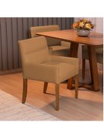 Cadeira Para Mesa De Jantar Angel Base Madeira Corano Caramelo - Nexta Casa