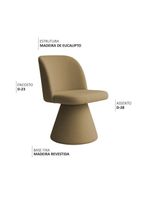 Cadeira De Jantar Liz Base Fixa Bouclé Camel - Nexta Casa