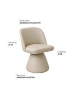 Cadeira De Jantar Liz Base Fixa Corano Off White - Nexta Casa