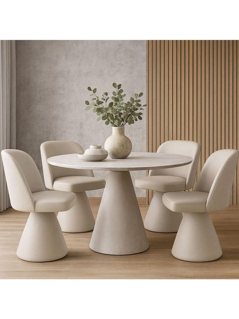 Cadeira De Jantar Liz Base Fixa Corano Off White - Nexta Casa