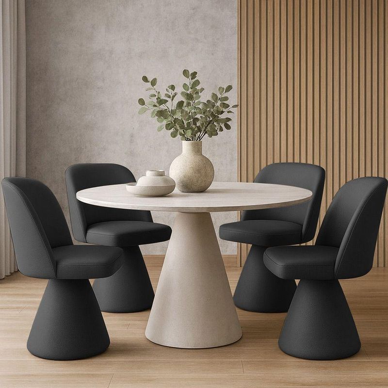 Cadeira De Jantar Liz Base Fixa Corano Preto - Nexta Casa