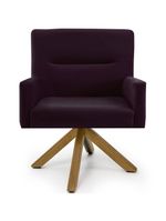 Cadeira Para Sala Angel Giratória Giromad Veludo Roxo - Nexta Casa