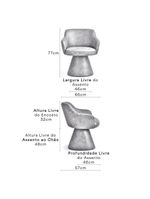 Cadeira De Mesa De Jantar Jade Base Cone Linho Cinza Escuro - Nexta Casa