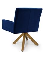Cadeira Para Sala Angel Giratória Giromad Veludo Azul Royal - Nexta Casa