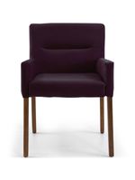 Cadeira Para Sala Angel Base Madeira Veludo Roxo - Nexta Casa