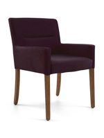 Cadeira Para Sala Angel Base Madeira Veludo Roxo - Nexta Casa