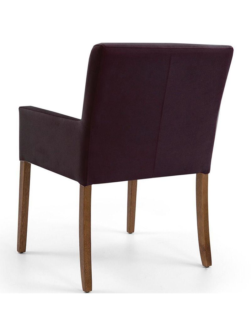 Cadeira Para Sala Angel Base Madeira Veludo Roxo - Nexta Casa
