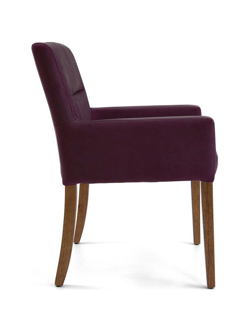 Cadeira Para Sala Angel Base Madeira Veludo Roxo - Nexta Casa