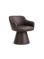 Cadeira De Mesa De Jantar Jade Base Cone Corano Café - Nexta Casa