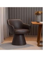 Cadeira De Mesa De Jantar Jade Base Cone Corano Café - Nexta Casa