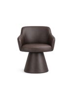 Cadeira De Mesa De Jantar Jade Base Cone Corano Café - Nexta Casa