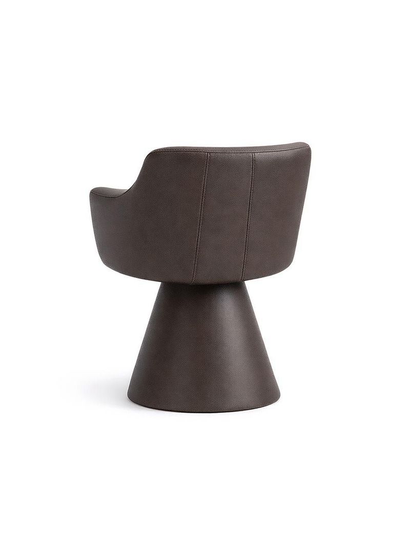 Cadeira De Mesa De Jantar Jade Base Cone Corano Café - Nexta Casa