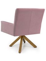 Cadeira Para Sala Angel Giratória Giromad Veludo Rose - Nexta Casa