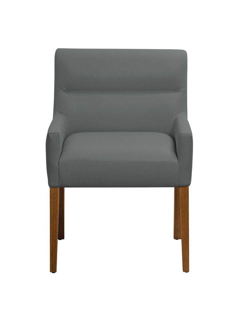 Cadeira Para Mesa De Jantar Angel Base Madeira Corano Cinza - Nexta Casa