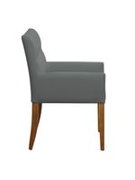 Cadeira Para Mesa De Jantar Angel Base Madeira Corano Cinza - Nexta Casa