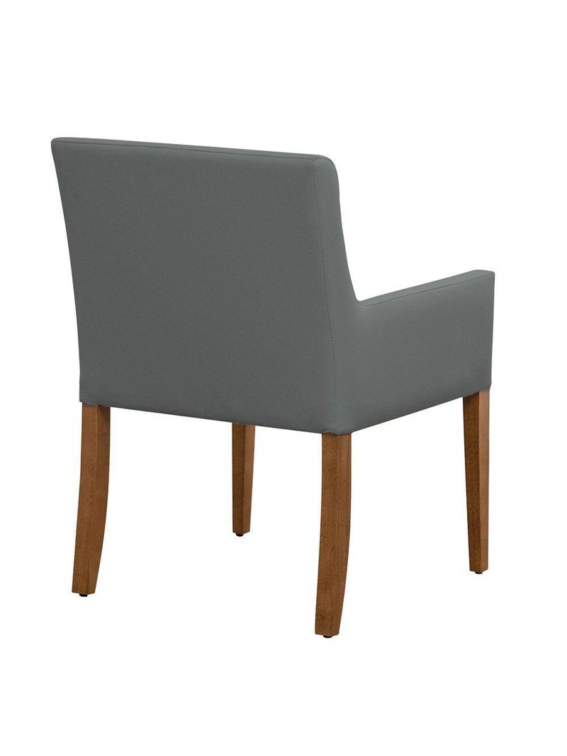 Cadeira Para Mesa De Jantar Angel Base Madeira Corano Cinza - Nexta Casa
