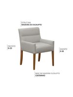 Cadeira Para Mesa De Jantar Angel Base Madeira Corano Fendi - Nexta Casa