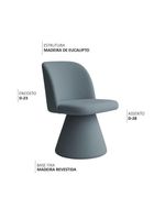 Cadeira De Jantar Liz Base Fixa Bouclé Azul Claro - Nexta Casa