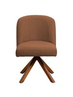 Cadeira De Jantar Cléo Base Giromad Linho Terracota - Nexta Casa