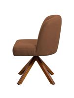 Cadeira De Jantar Cléo Base Giromad Linho Terracota - Nexta Casa