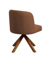 Cadeira De Jantar Cléo Base Giromad Linho Terracota - Nexta Casa