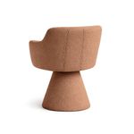 Cadeira De Mesa De Jantar Jade Base Cone Giratória Bouclé Terracota - Nexta Casa