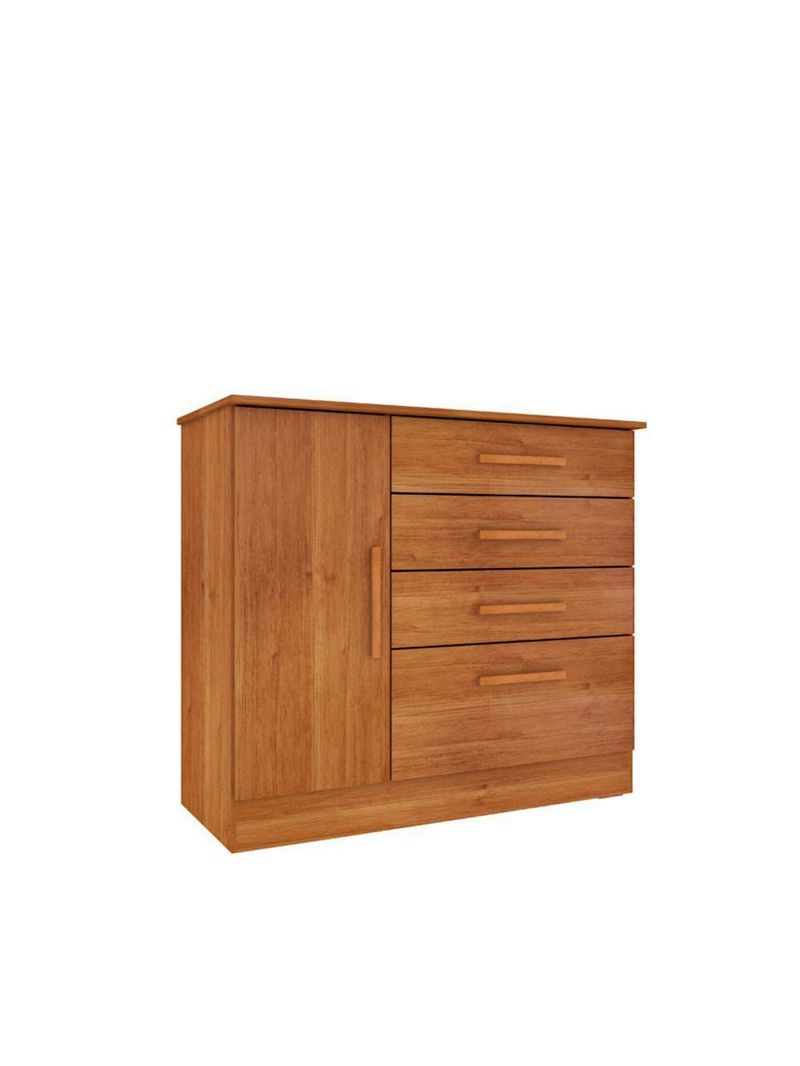Cômoda Para Quarto Com Sapateira 4 Gavetas - Chicago-cinamomo - Tcil Móveis