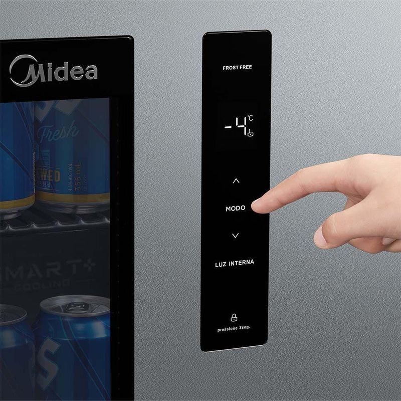 Cervejeira 82L MDRX150FGG502 Frost Free com Painel Touch Prata 220V Midea