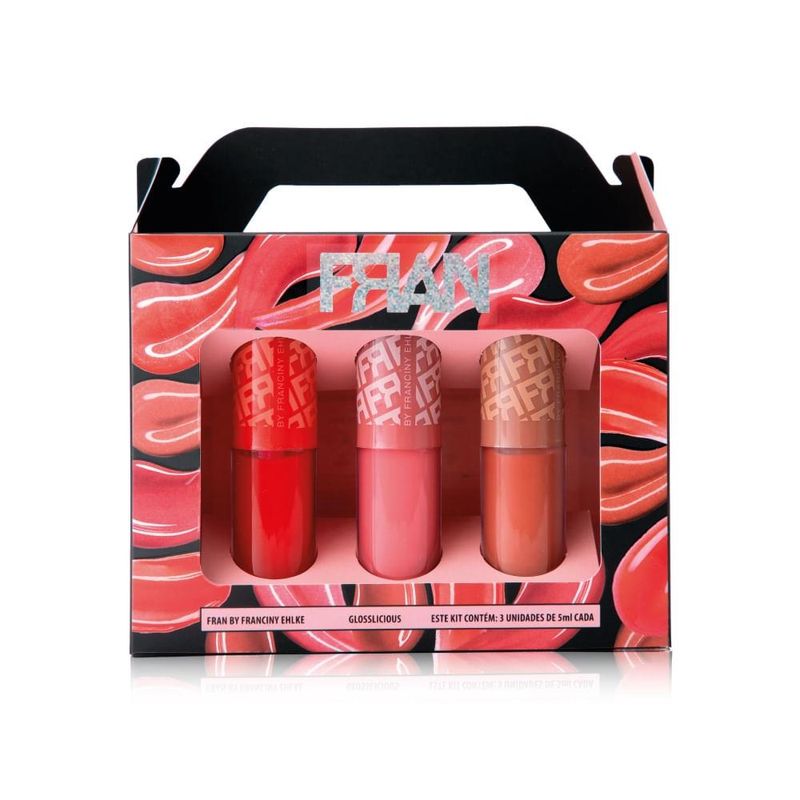 Fran glosslicious by franciny ehlke kit com 3 unidades