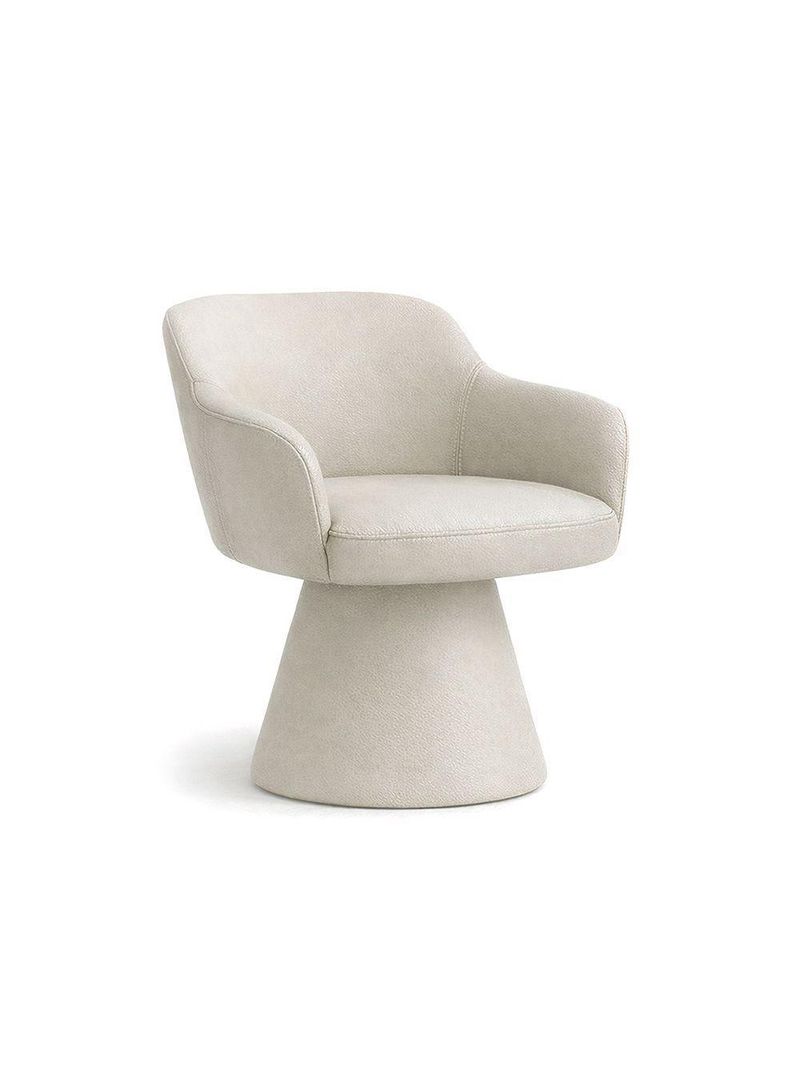 Cadeira De Mesa De Jantar Jade Base Cone Corano Off White - Nexta Casa