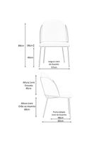 Cadeira De Jantar Mila Aço Ourof Corano Marrom/velosuede Off White - Nexta Casa