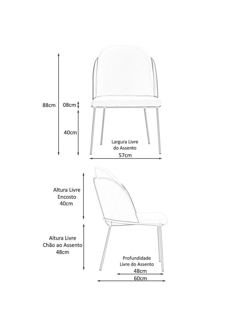 Cadeira De Jantar Mila Aço Ourof Corano Marrom/velosuede Off White - Nexta Casa