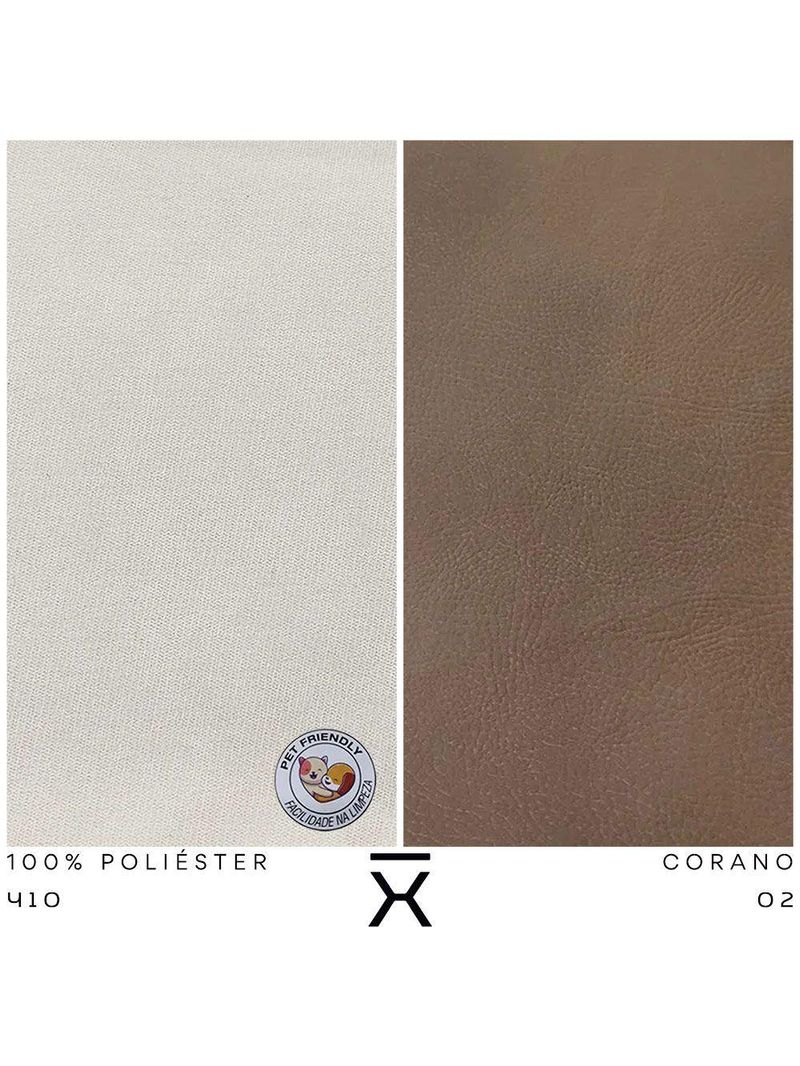 Cadeira De Jantar Mila Aço Ourof Corano Marrom/velosuede Off White - Nexta Casa