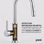 Torneira de Cozinha Monocomando Gourmet Hestia Aço Inox Escovado (PTM35SS50A-ES)