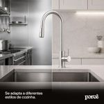 Torneira de Cozinha Monocomando Gourmet Hestia Aço Inox Escovado (PTM35SS50A-ES)