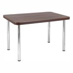Mesa Estrutura Cromada Mc1010-tp800 Tampo 1500x800x45mm Nogueira
