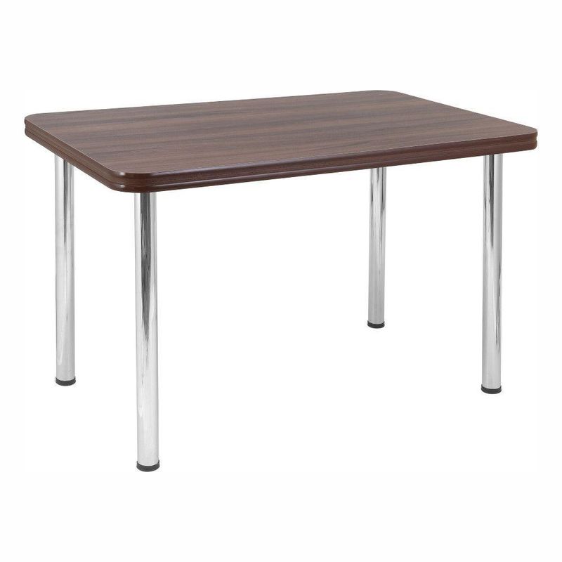 Mesa Estrutura Cromada Mc1010-tp800 Tampo 1500x800x45mm Nogueira