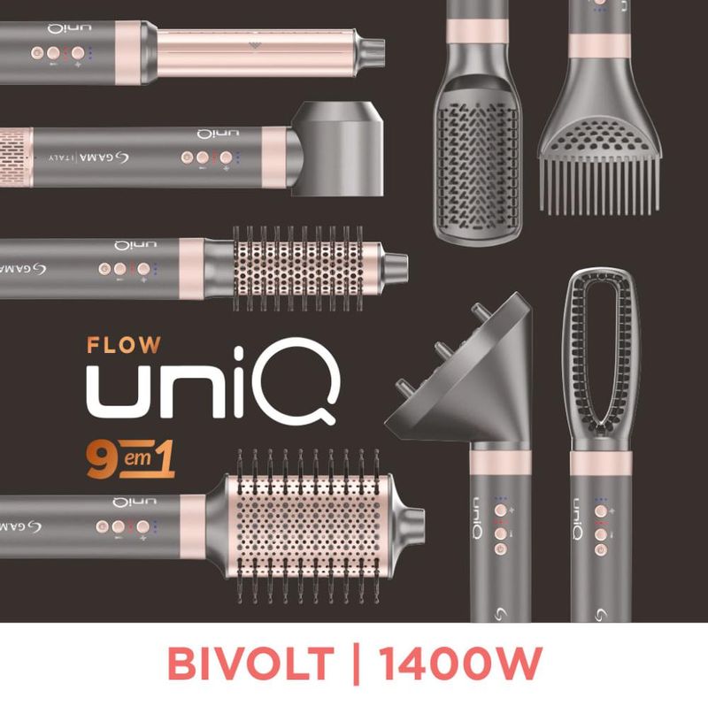 Secador multistyler uniq flow 9 em 1 bivolt